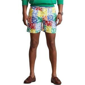 NWT POLO Ralph Lauren Traveler Patchwork Floral Swim Trunks size S